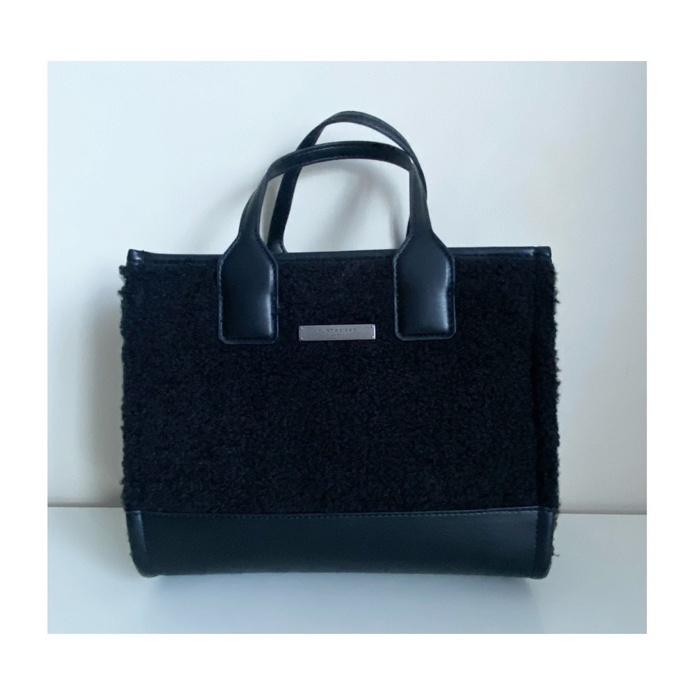 Kurt Geiger London Surrey Small Faux Fur Tote Bag In Black